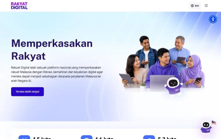 Screenshot of rakyatdigital.gov.my
